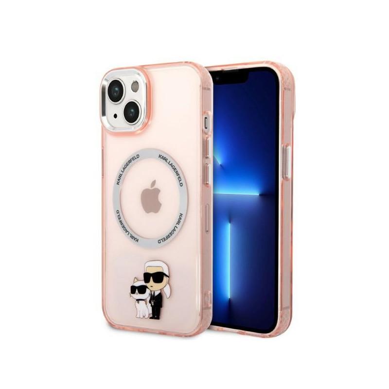 Kryt Karl Lagerfeld KLHMP14SHNKCIP pro iPhone 14 - růžový/ růžová