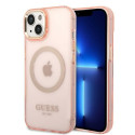 Kryt Guess GUHMP14SHTCMP iPhone 14 MagSafe - růžová