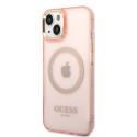 Kryt Guess GUHMP14SHTCMP iPhone 14 MagSafe - růžová