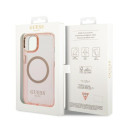 Kryt Guess GUHMP14SHTCMP iPhone 14 MagSafe - růžová