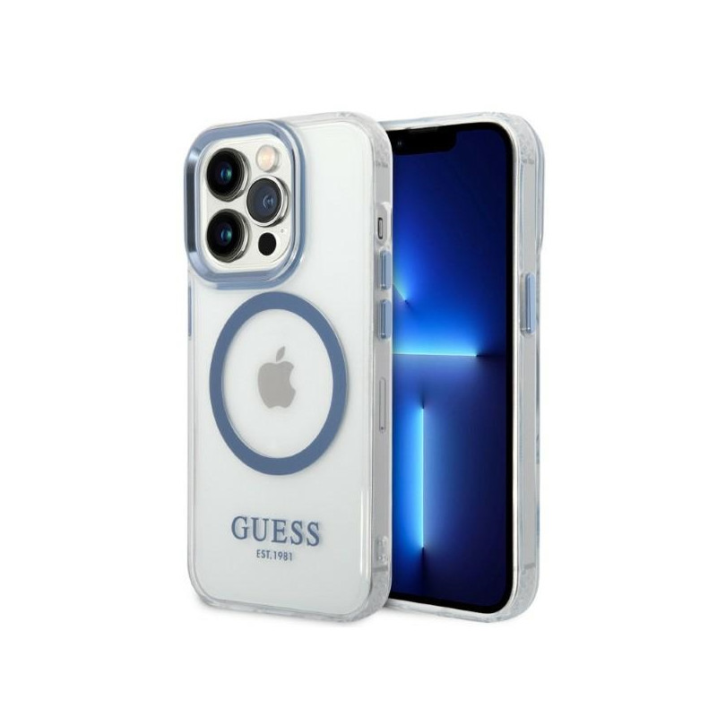 Kryt Guess GUHMP14XHTRMB pro iPhone 14 Pro Max - modrá/blue