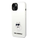 Kryt Karl Lagerfeld KLHMP14MSNCHBCH pro iPhone 14 Plus bílá