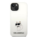 Kryt Karl Lagerfeld KLHMP14MSNCHBCH pro iPhone 14 Plus bílá