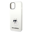 Kryt Karl Lagerfeld KLHMP14MSNCHBCH pro iPhone 14 Plus bílá