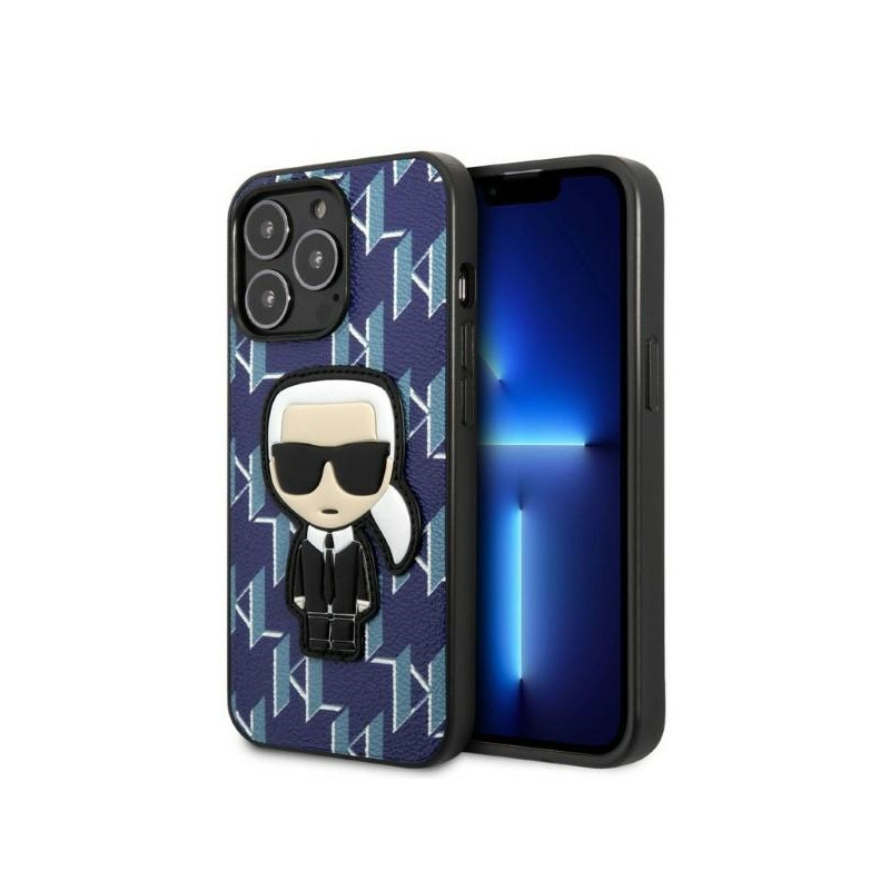 Kryt Karl Lagerfeld KLHCP13LPMNIKBL pro iPhone 13 Pro - modrá