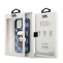 Kryt Karl Lagerfeld KLHCP13LPMNIKBL pro iPhone 13 Pro modrá