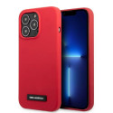 Kryt Karl Lagerfeld Silicone Plaque iPhone 13 Pro - červená