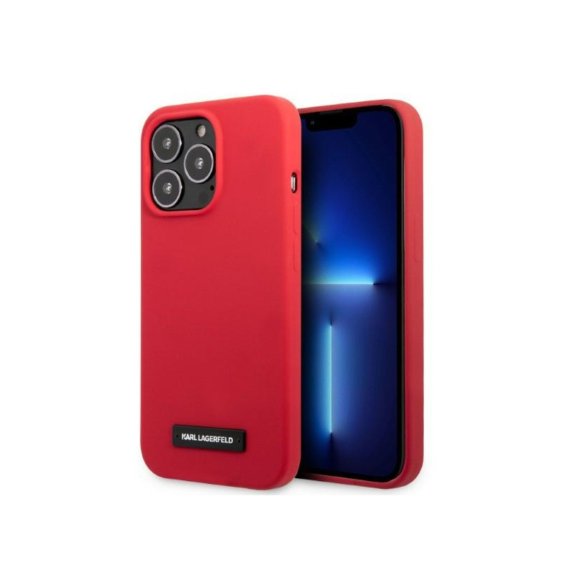 Kryt Karl Lagerfeld KLHCP13LSLMP1R pro iPhone 13 Pro - červená/červená