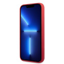Kryt Karl Lagerfeld Silicone Plaque iPhone 13 Pro - červená