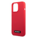 Kryt Karl Lagerfeld Silicone Plaque iPhone 13 Pro - červená