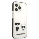 Kryt Karl Lagerfeld Karl & Choupette pro iPhone 13 Pro – bílá