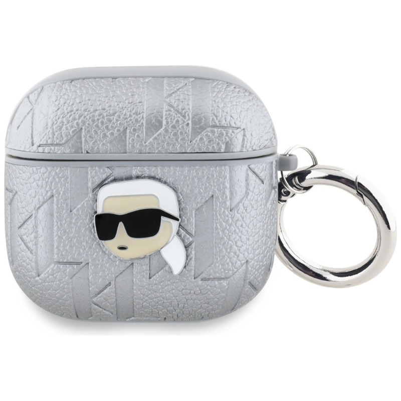 Ochranné pouzdro Karl Lagerfeld pro Apple AirPods 4 – stříbrná