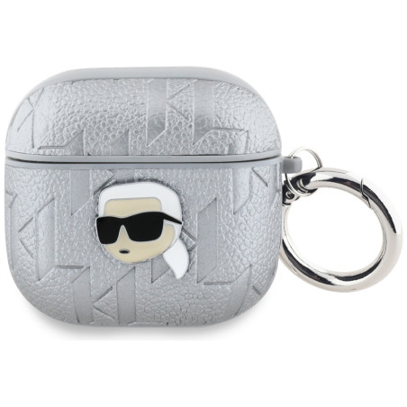 Ochranné pouzdro Karl Lagerfeld pro Apple AirPods 4 – stříbrná