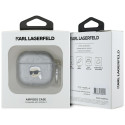 Ochranné pouzdro Karl Lagerfeld pro Apple AirPods 4 – stříbrná