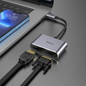HOCO HB29 USB-C Video Hub 2v1 (HDMI 4K@30Hz, VGA), Space Grey