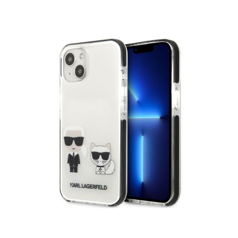 Kryt Karl Lagerfeld KLHCP13STPEKCW pro iPhone 13 mini - white/white