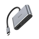 HOCO HB29 USB-C Video Hub 2v1 (HDMI 4K@30Hz, VGA), Space Grey