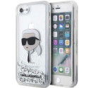 Kryt Karl Lagerfeld KLHCI8LNKHCH iPhone 7/8/SE - stříbrná