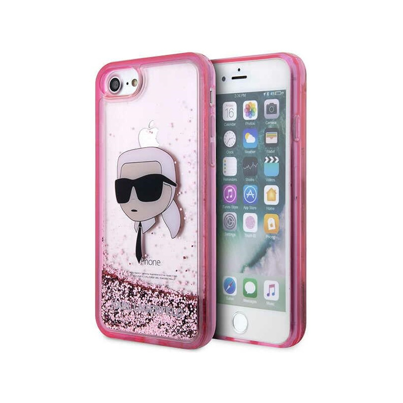 Kryt Karl Lagerfeld KLHCI8LNKHCP pro iPhone 7/8/SE (2020/2022) - pink/pink