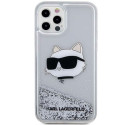 Kryt Karl Lagerfeld KLHCP12MLNHCCS pro iPhone 12/12 Pro - stříbrná