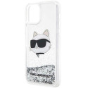 Kryt Karl Lagerfeld KLHCP12MLNHCCS pro iPhone 12/12 Pro - stříbrná