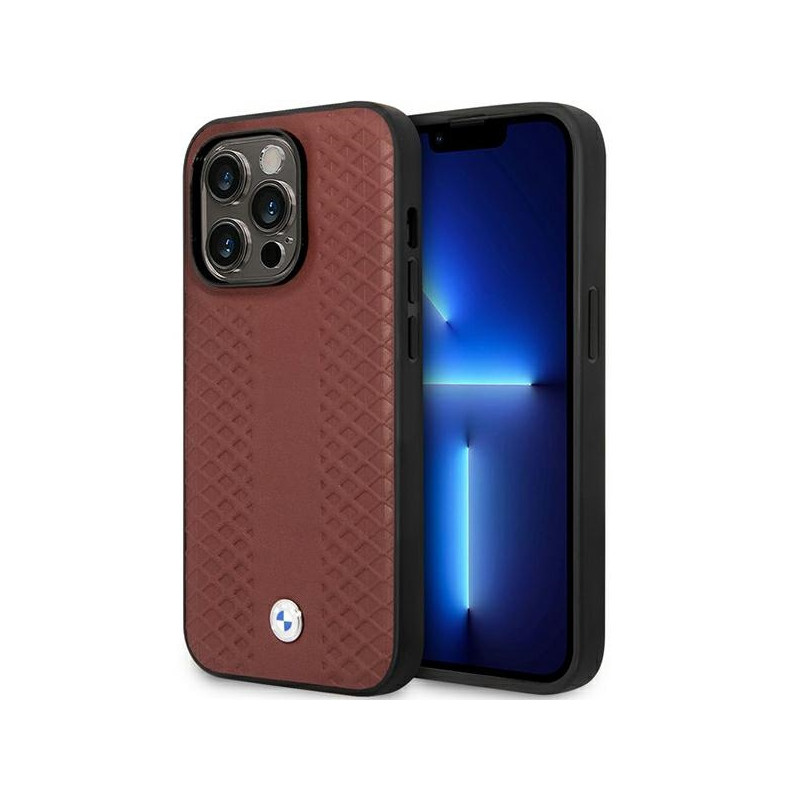 Pouzdro BMW BMHCP14L22RFGR pro iPhone 14 Pro 6.1" - vínové