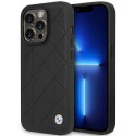 Pouzdro BMW LEATHER QUILTED iPhone 14 Pro 6.1" - černá