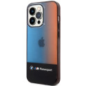 Kryt BMW HALF TRICOLOR pro iPhone 14 Pro Max - černá