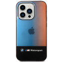 Kryt BMW HALF TRICOLOR pro iPhone 14 Pro Max - černá