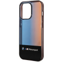 Kryt BMW HALF TRICOLOR pro iPhone 14 Pro Max - černá