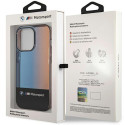 Kryt BMW HALF TRICOLOR pro iPhone 14 Pro Max - černá