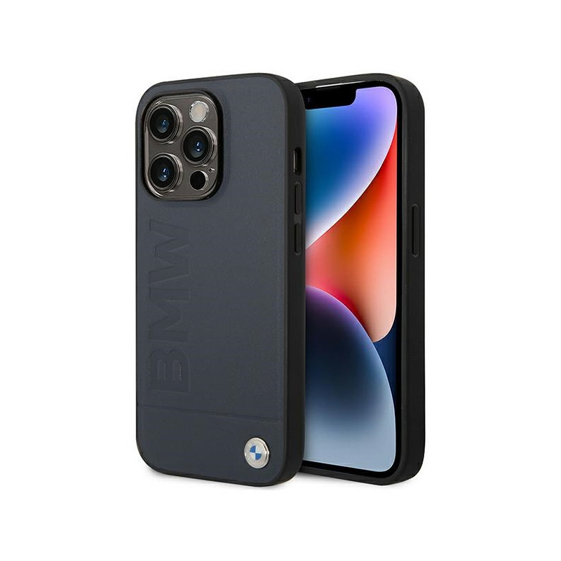 Kryt BMW Signature pro iPhone 14 Pro Max - tmavě modrý