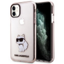 Kryt Karl Lagerfeld Choupette pro iPhone 11/XR - pink