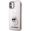 Kryt Karl Lagerfeld Choupette pro iPhone 11/XR - pink