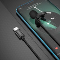 HOCO L14 Externí (kravatový) mikrofon s konektorem USB-C, kabel 2m, černý