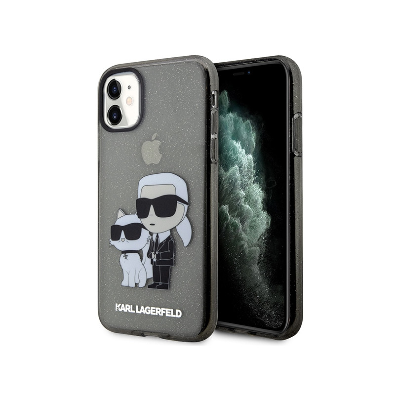 Kryt Karl Lagerfeld KLHCN61HNKCTGK pro iPhone 11/XR - black/black