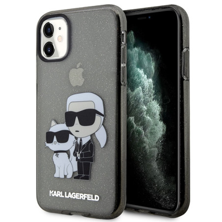 Kryt Karl Lagerfeld KLHCN61HNKCTGK pro iPhone 11/XR black/black