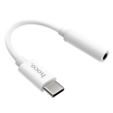 HOCO LS30 Adaptér (redukce) USB-C/Jack 3,5mm s podporou mikrofonu, bílá