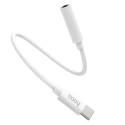 HOCO LS30 Adaptér (redukce) USB-C/Jack 3,5mm s podporou mikrofonu, bílá