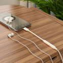 HOCO LS30 Adaptér (redukce) USB-C/Jack 3,5mm s podporou mikrofonu, bílá