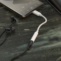HOCO LS30 Adaptér (redukce) USB-C/Jack 3,5mm s podporou mikrofonu, bílá