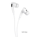 HOCO M1 Pro Sluchátka s mikrofonem, kabel 1,2m, Jack 3,5mm konektor, bílá