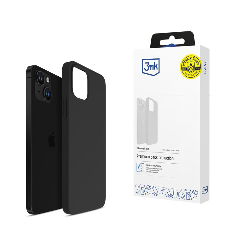 Kryt 3mk PROTECTION SILICONE CASE SERIES pro iPhone 14 Plus - černý