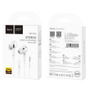 HOCO M1 Pro Sluchátka s mikrofonem, kabel 1,2m, Jack 3,5mm konektor, bílá