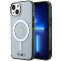 Kryt BMW SILVER RING MagSafe pro iPhone 14 Plus - transparent