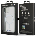 Kryt BMW SILVER RING MagSafe pro iPhone 14 Plus - transparent