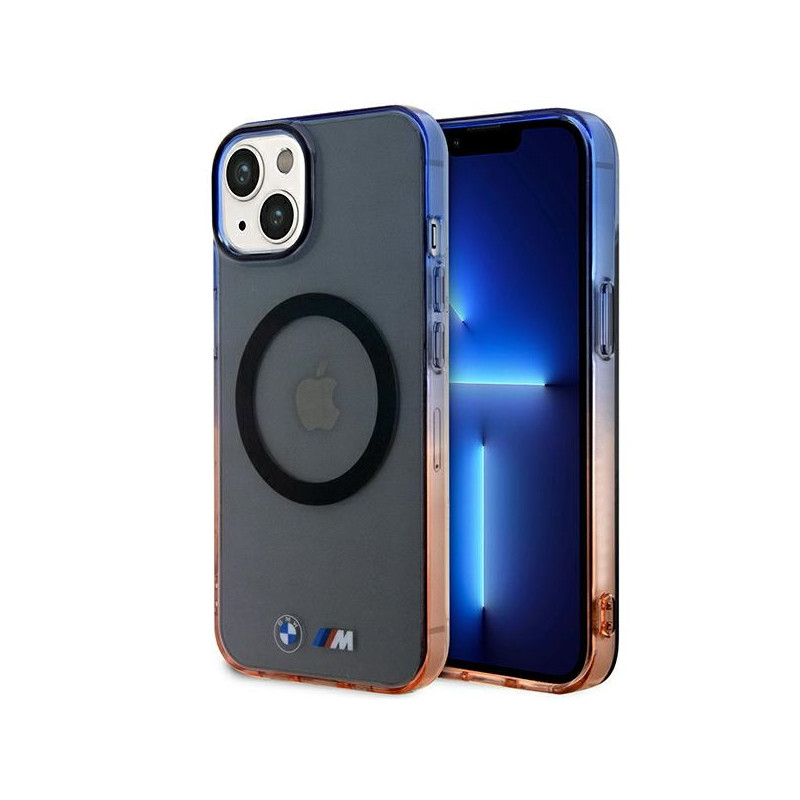 Kryt BMW GRADIENT BUMPER MagSafe pro iPhone 14 Plus - šedá