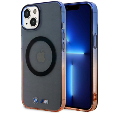 Kryt BMW GRADIENT BUMPER MagSafe pro iPhone 14 Plus - šedá