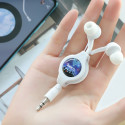 HOCO M68 samonavíjecí sluchátka s Jack 3,5mm, bílá