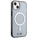 Kryt BMW Ring MagSafe iPhone 14 stříbrný/transparentní
